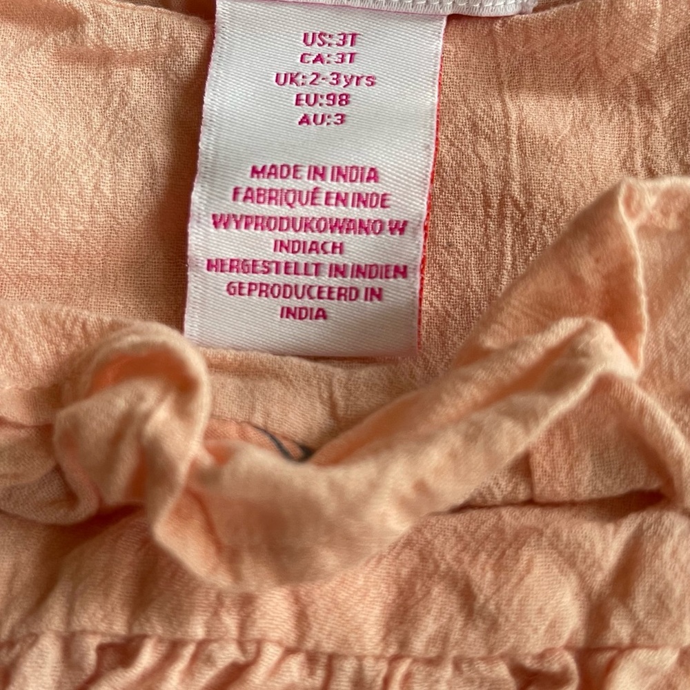 Peach Toddler Dress
